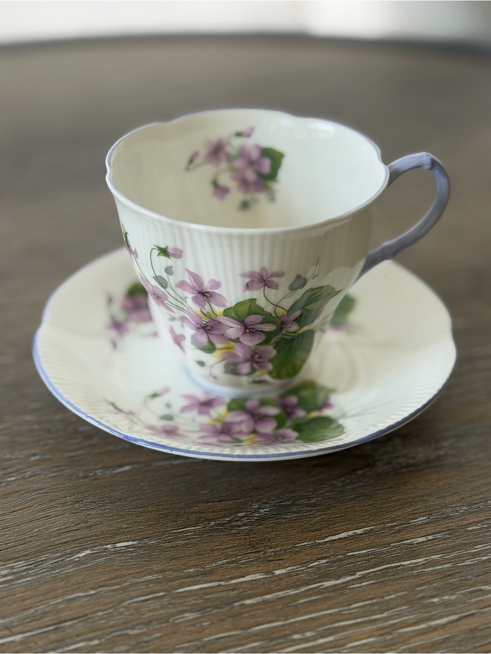 Royal Albert ~Purple Violets~ Teacup & Saucer , England, Bone China
